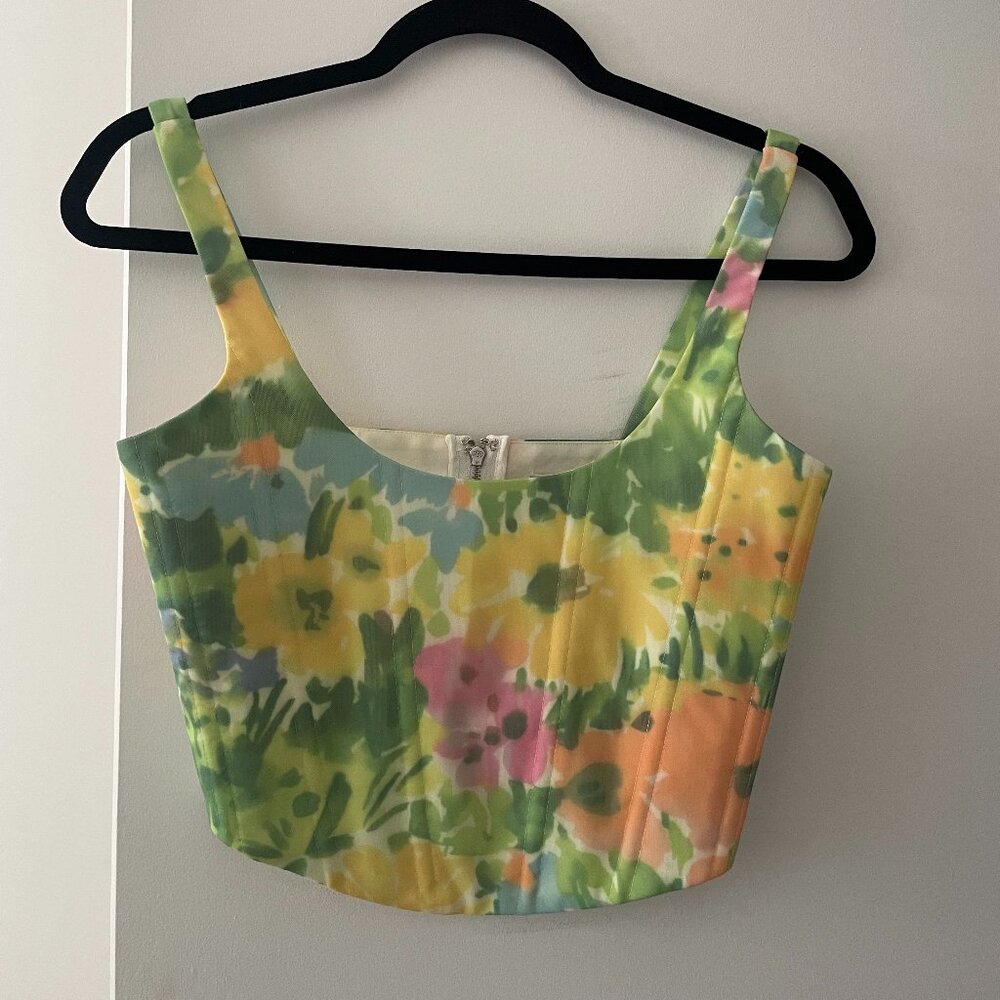 With Jean Cindy Floral Corset Top